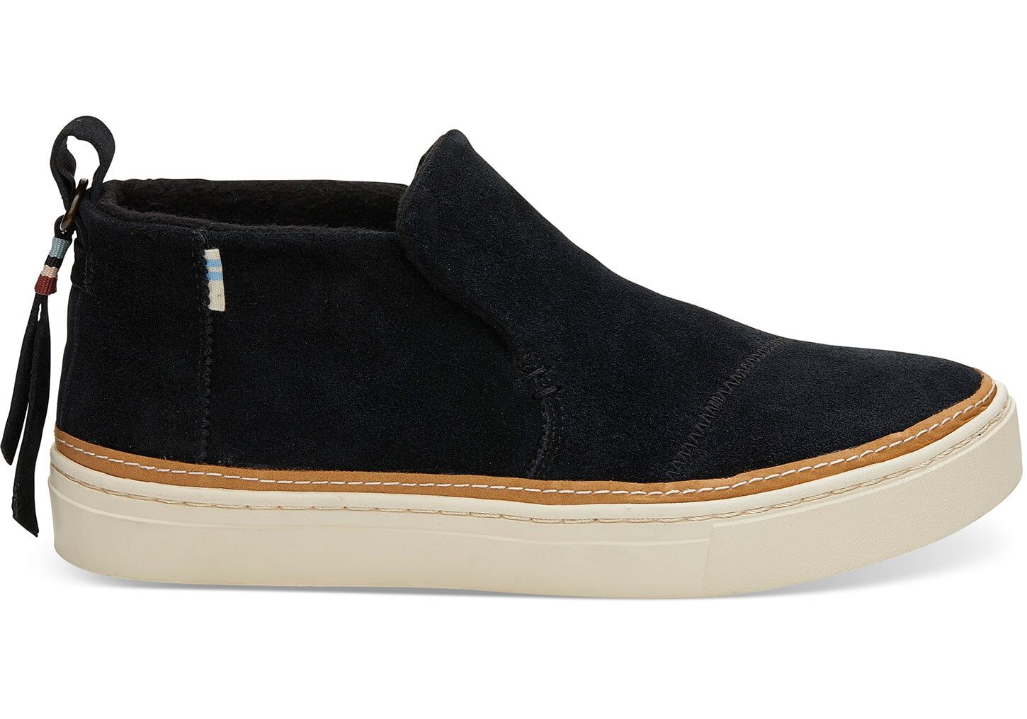 Toms Paxton Suede - Womens Slip Ons - Black - NZ - 925860KDT